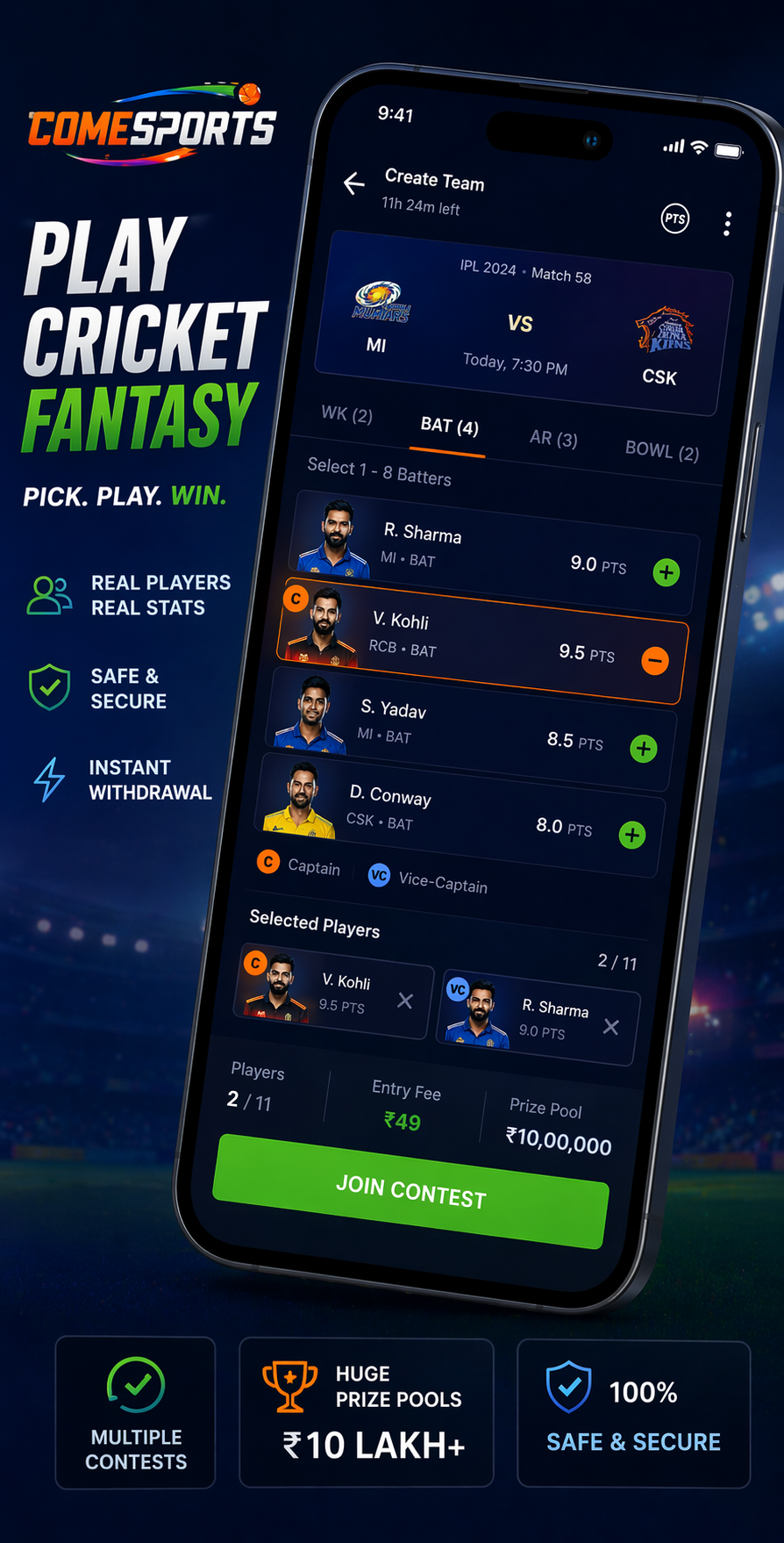 ummycircle cricket lineup planning